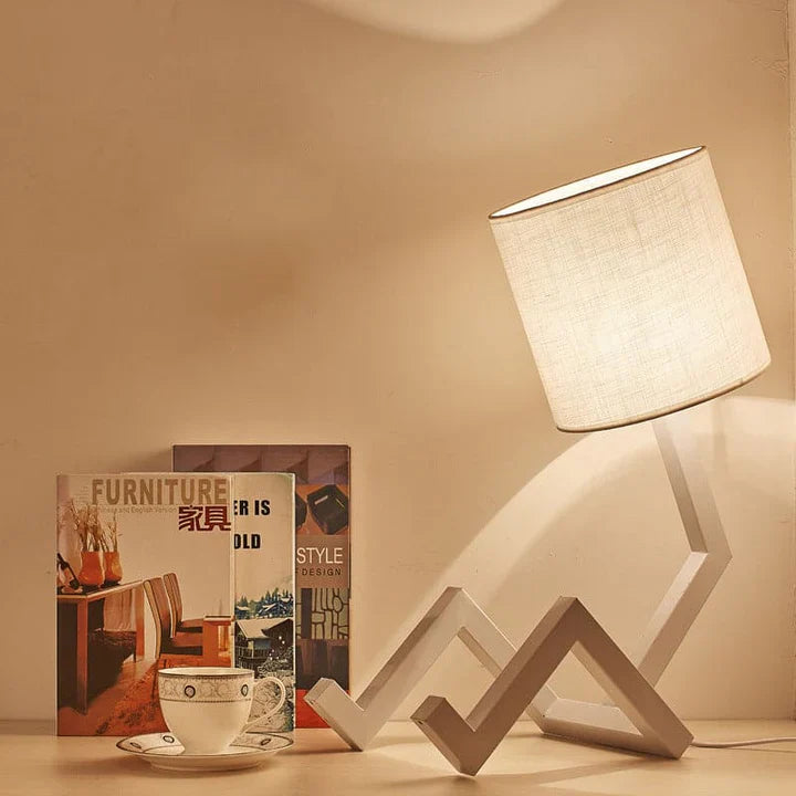 Nordic light - scandinavische tafellamp met geïntegreerde plank
