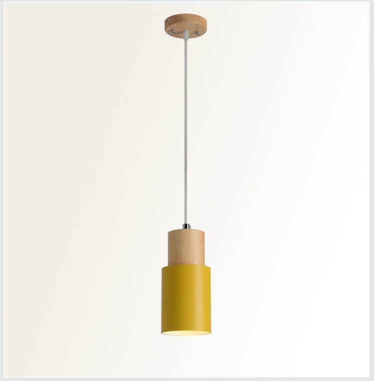 Nordic macaron cilinder aluminium 1-lichts enkele LED hanglamp