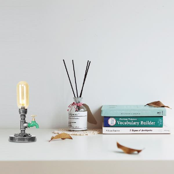 GlowSophie - urn tafellamp in rood en bruin