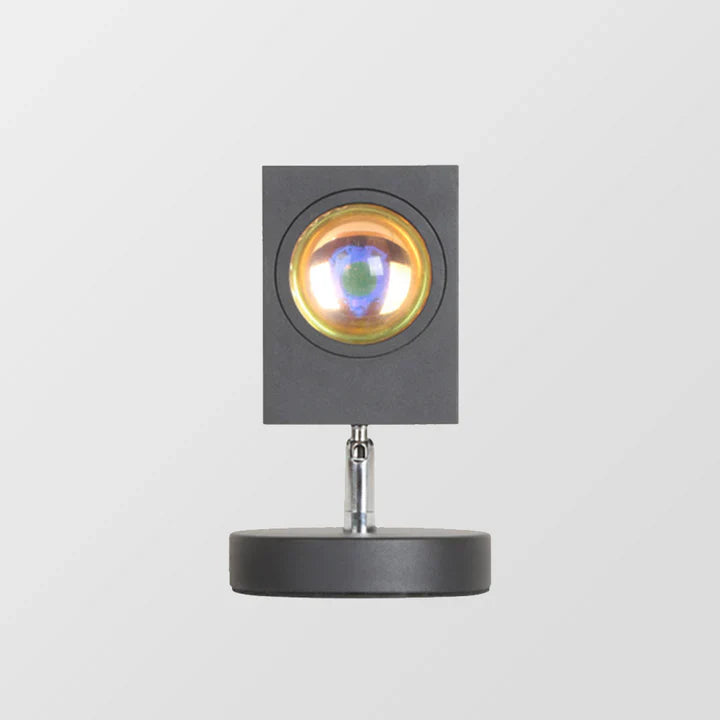 GlowBright - retro tafellamp met zonsondergangmotief