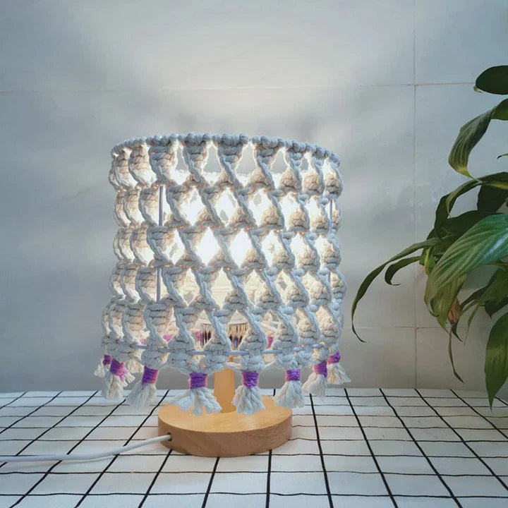LightWave - nachtlampje gemaakt van gevlochten touw