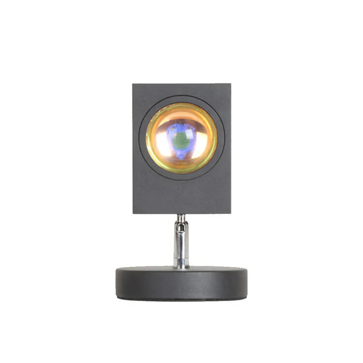 GlowBright - retro tafellamp met zonsondergangmotief