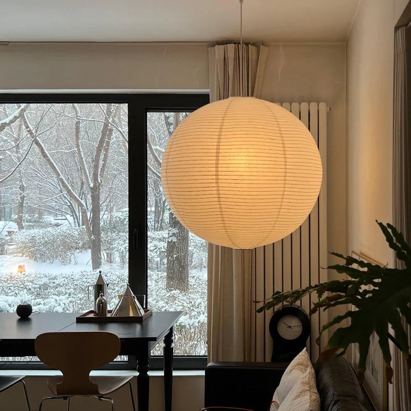 Japanse hanglamp van rijstpapier