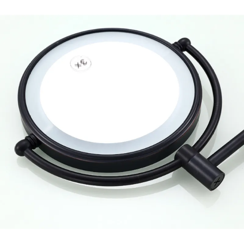 Gouden oplaadbare led vergrotende spiegel voor make-up en badkamer