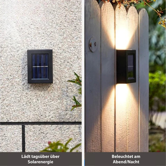 Draadloze - led solar wandlampen deluxe creëren de perfecte sfeer in je tuin!