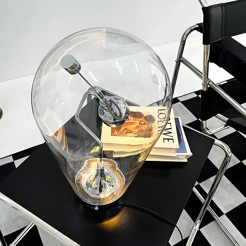 Lumimagnet - industriële magnetische bediening glazen bol tafellamp met touch-dimming