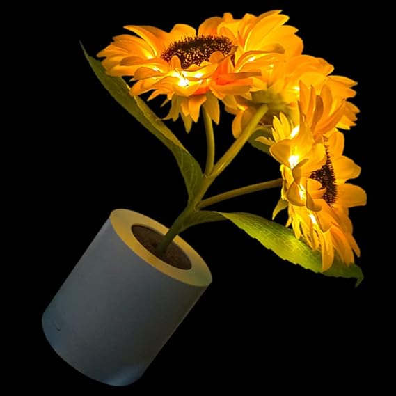 Glinsterende zonnebloemlamp