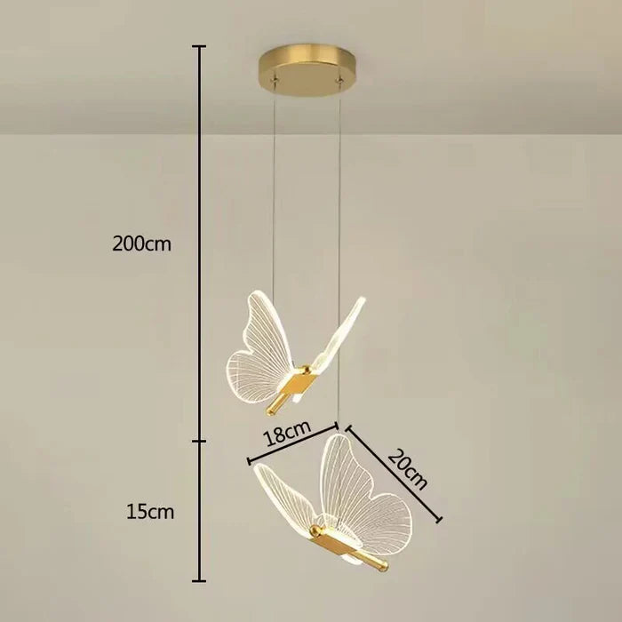 Hanglamp in de vorm van een vlinder