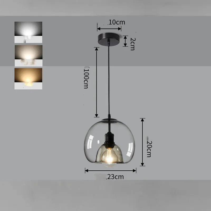 Handgeblazen glazen plafondlamp