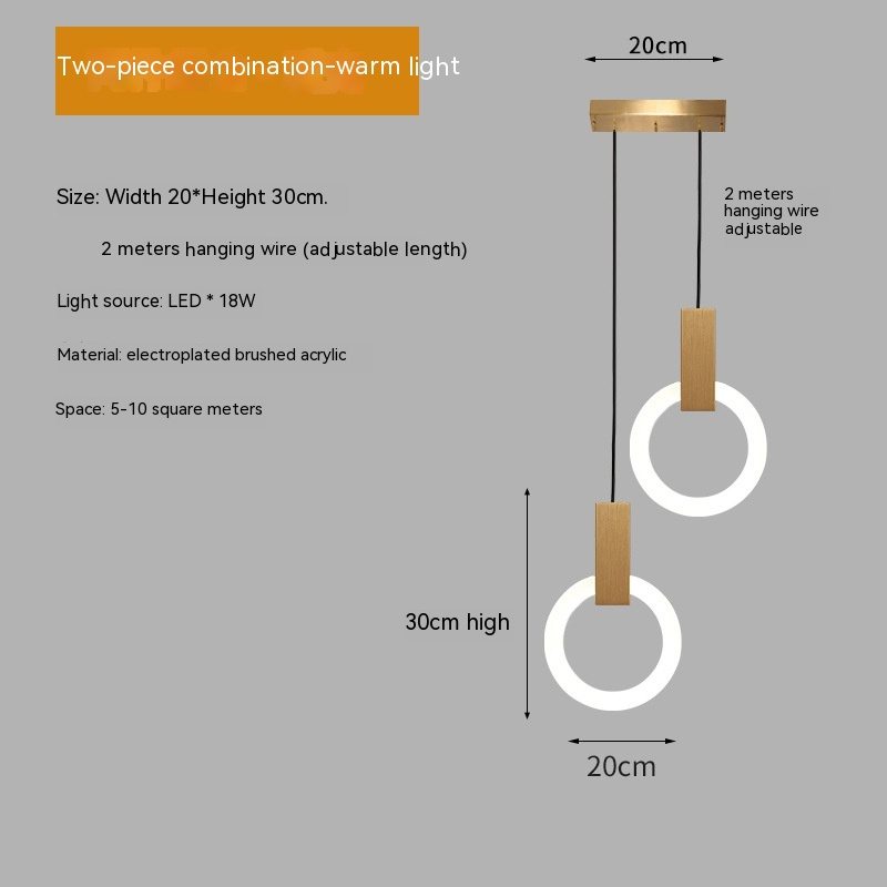 Nordic eenvoudige led hanglamp