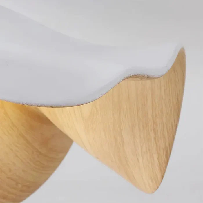 Scandinavische houten lotus plafondlamp van hars