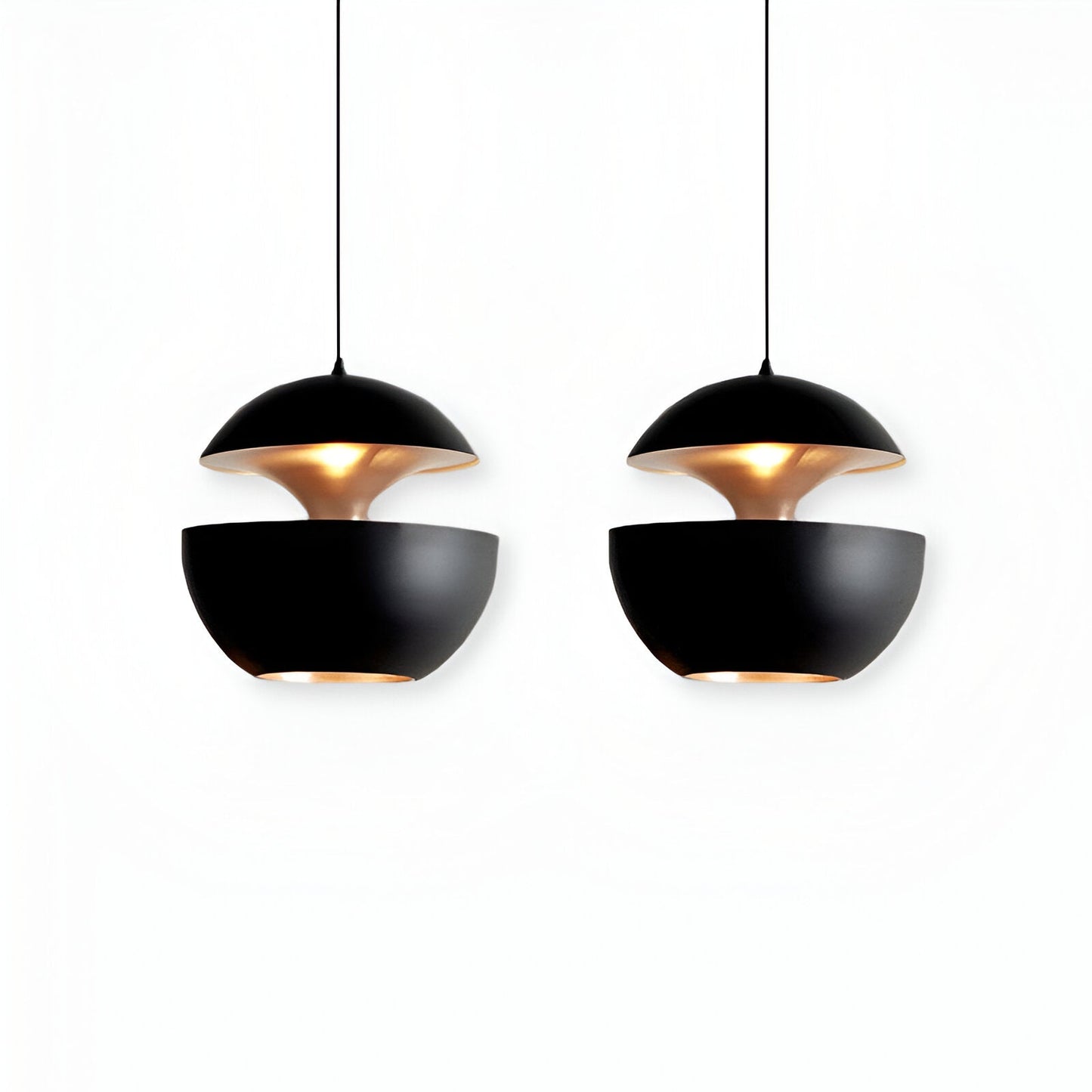 Appel hanglamp - zwart wit zon hanglamp - artistieke e27 hanglamp