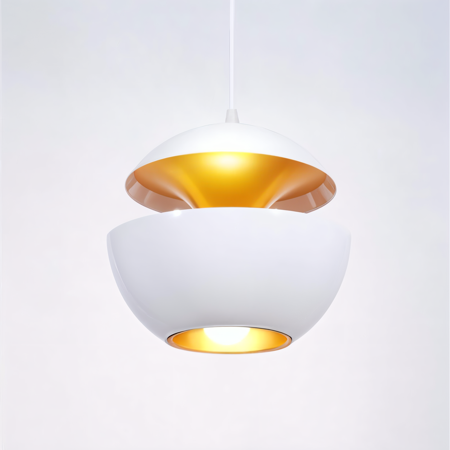 Appel hanglamp - zwart wit zon hanglamp - artistieke e27 hanglamp