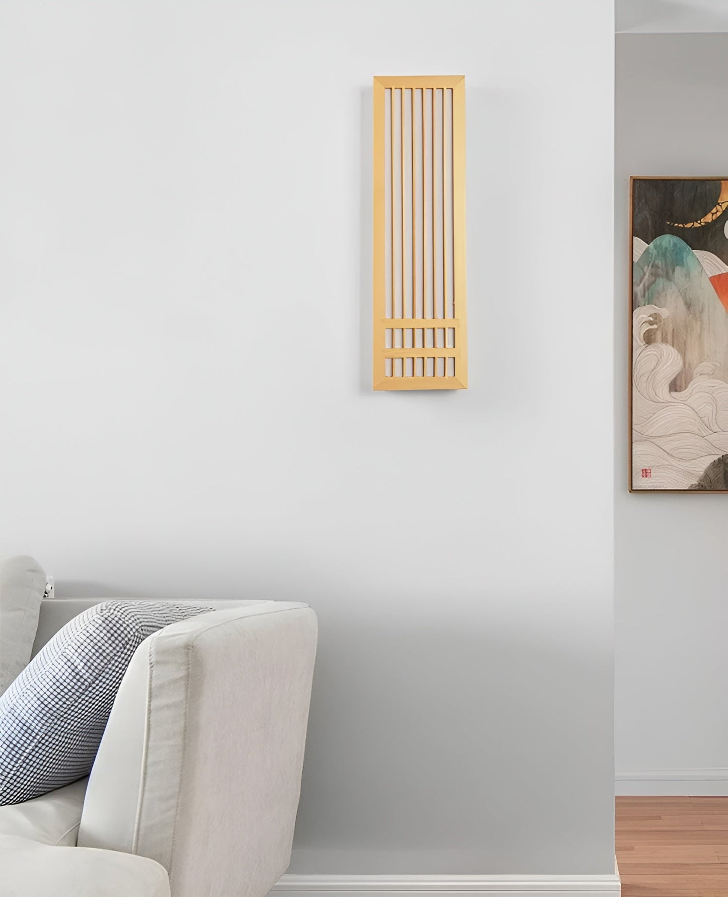 DoaGlow Japanse houten wandlamp - moderne houten & acryl Japanse verlichting