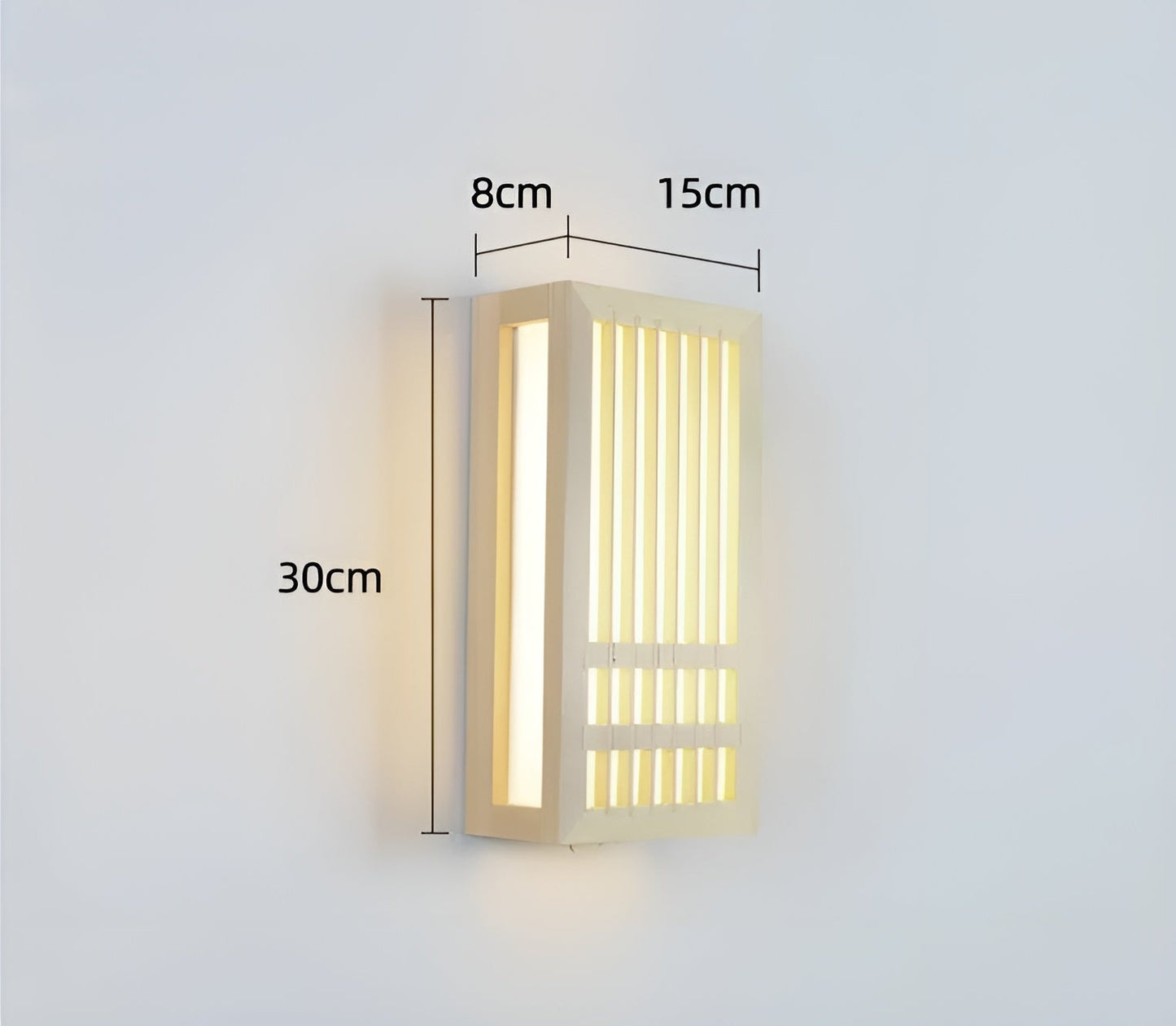 DoaGlow Japanse houten wandlamp - moderne houten & acryl Japanse verlichting