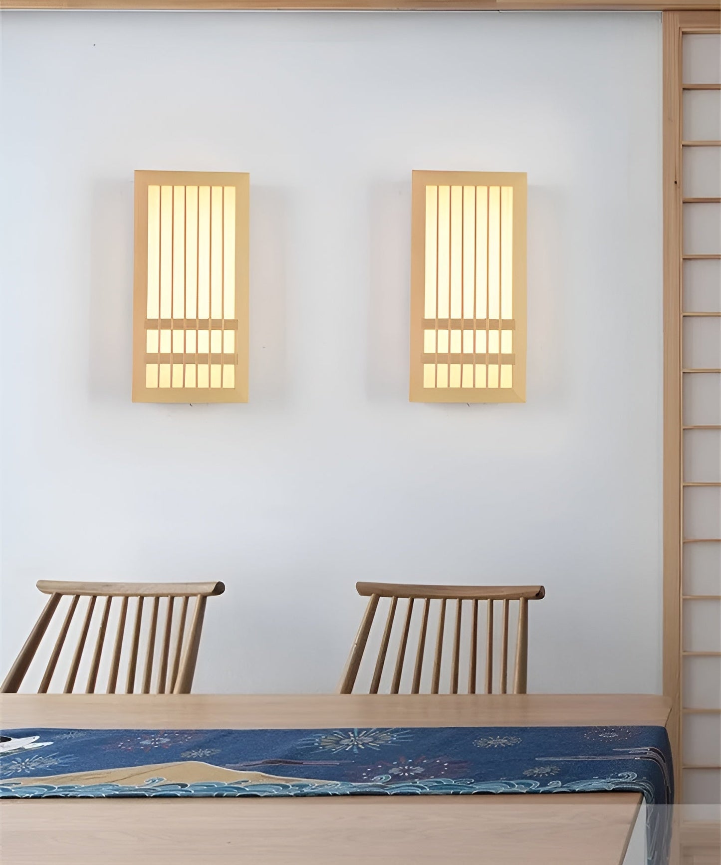 DoaGlow Japanse houten wandlamp - moderne houten & acryl Japanse verlichting