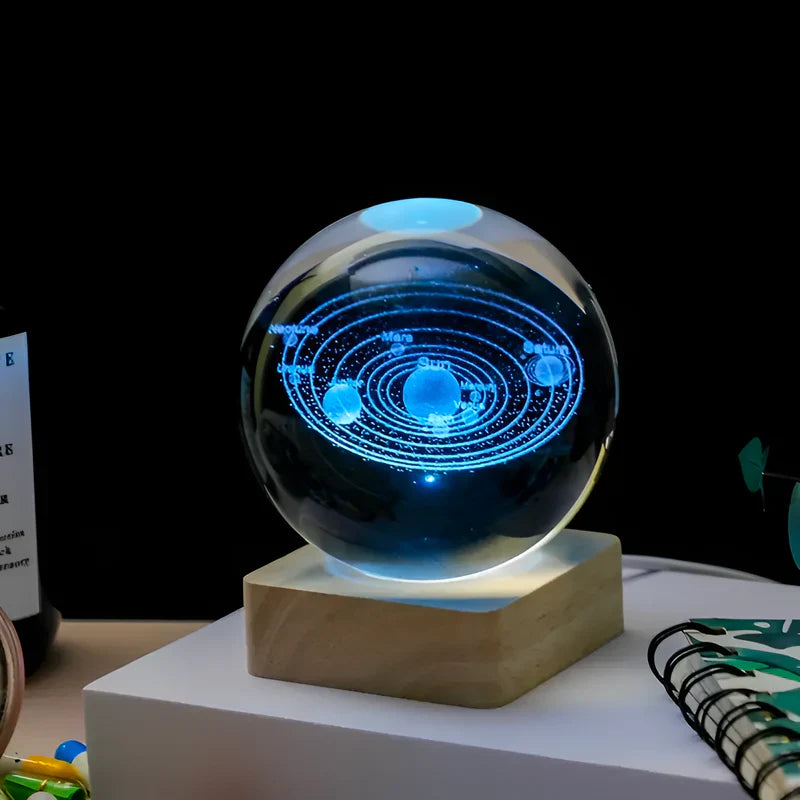 Galactische gloed - magische LED-melkwegstelsel kristallen bol