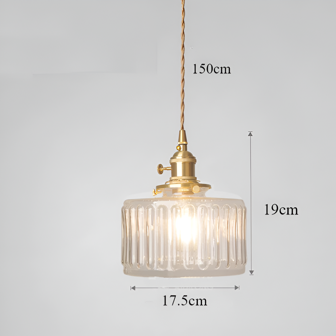 GlamourGlazen hanglamp - vintage groene hanglamp - cilindrische lamp