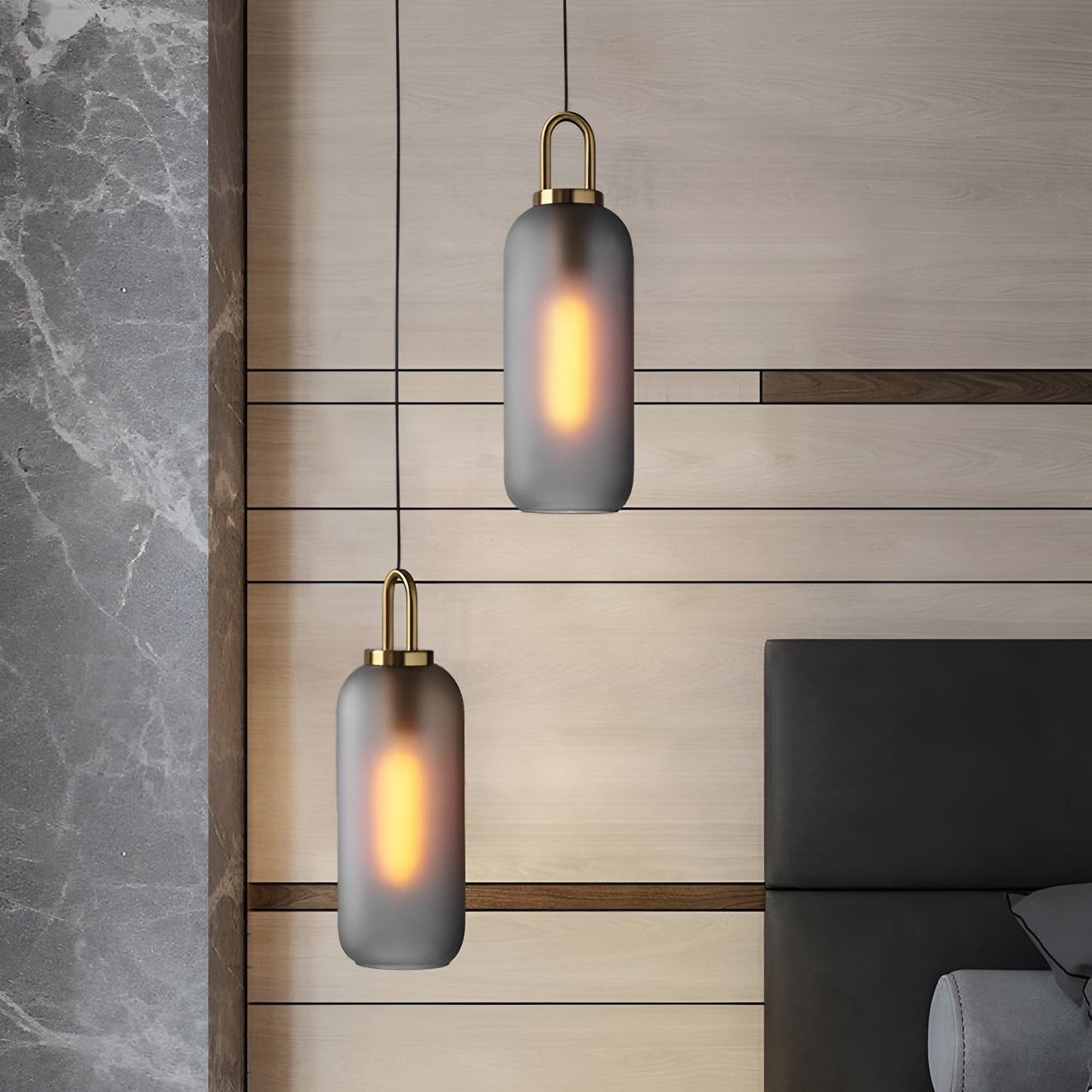 GlassGleam hanglamp - enkelzijdige vintage glazen bol