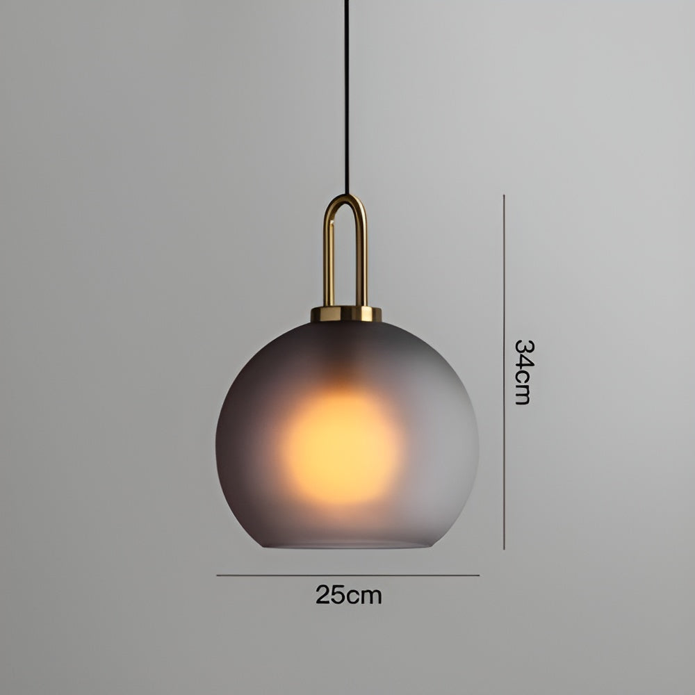 GlassGleam hanglamp - enkelzijdige vintage glazen bol