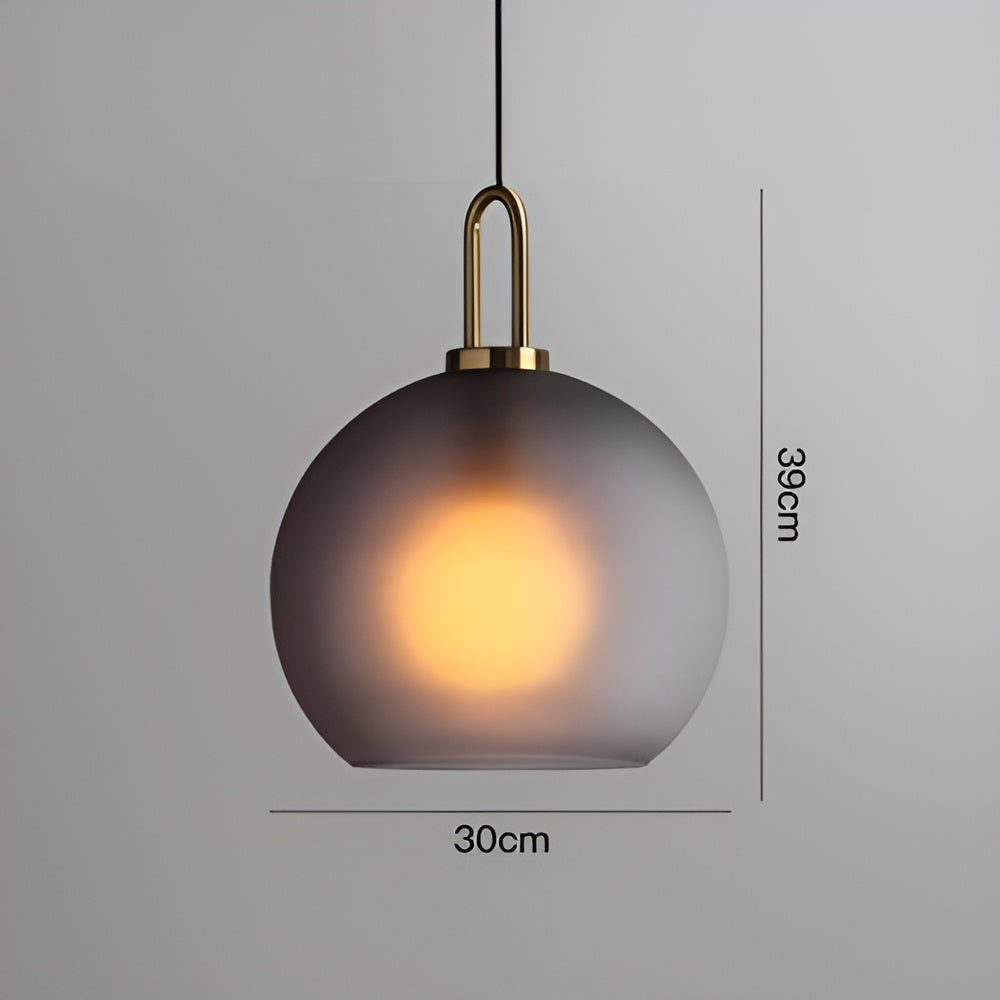 GlassGleam hanglamp - enkelzijdige vintage glazen bol