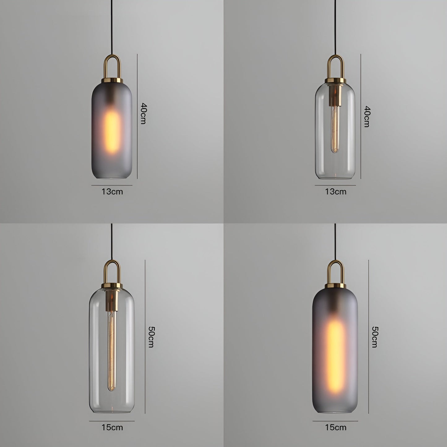 GlassGleam hanglamp - enkelzijdige vintage glazen bol