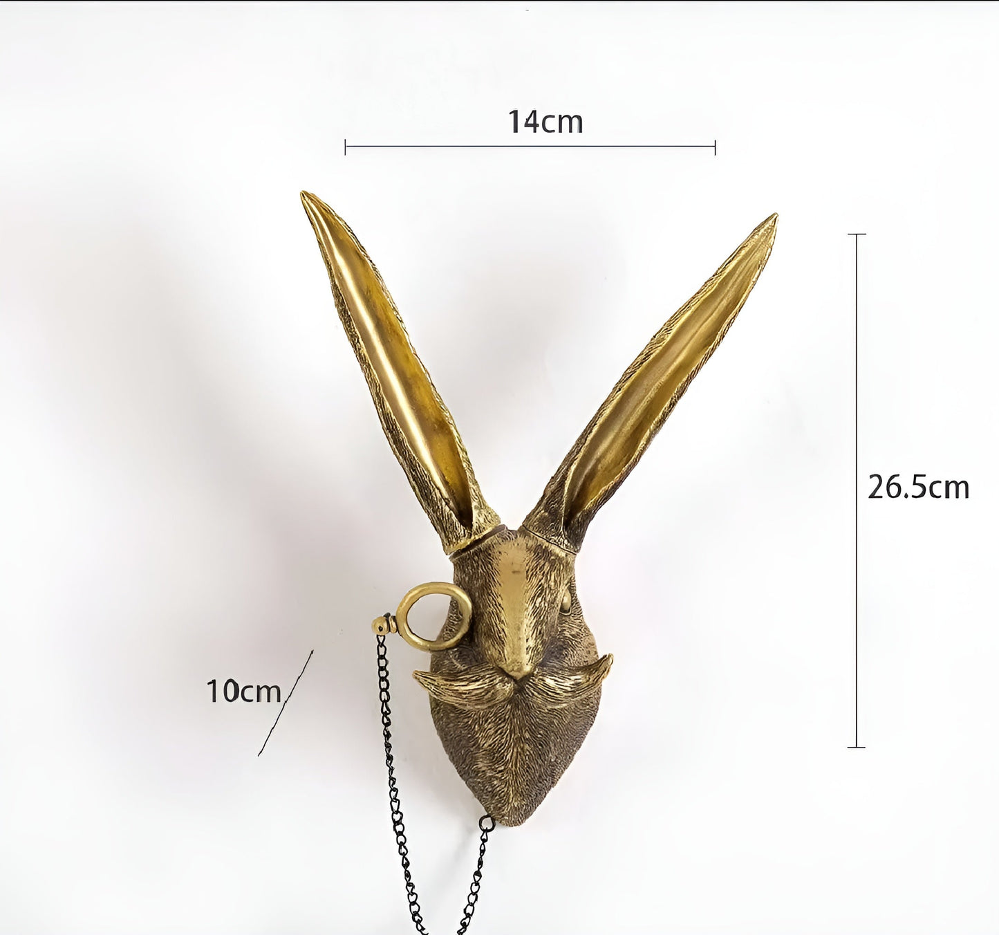 Golden Head - multifunctionele head wandhaak decoratie en wandopslag