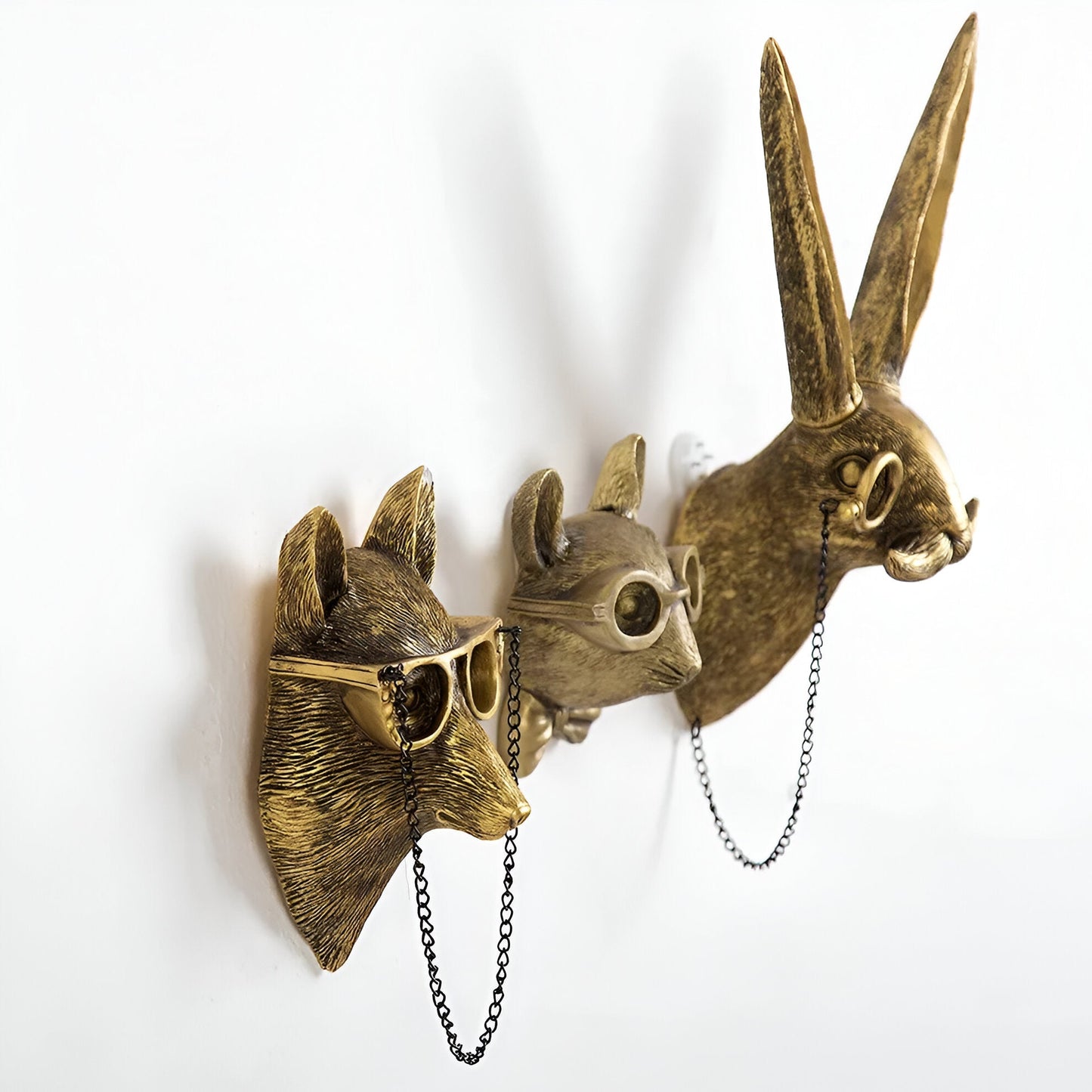 Golden Head - multifunctionele head wandhaak decoratie en wandopslag