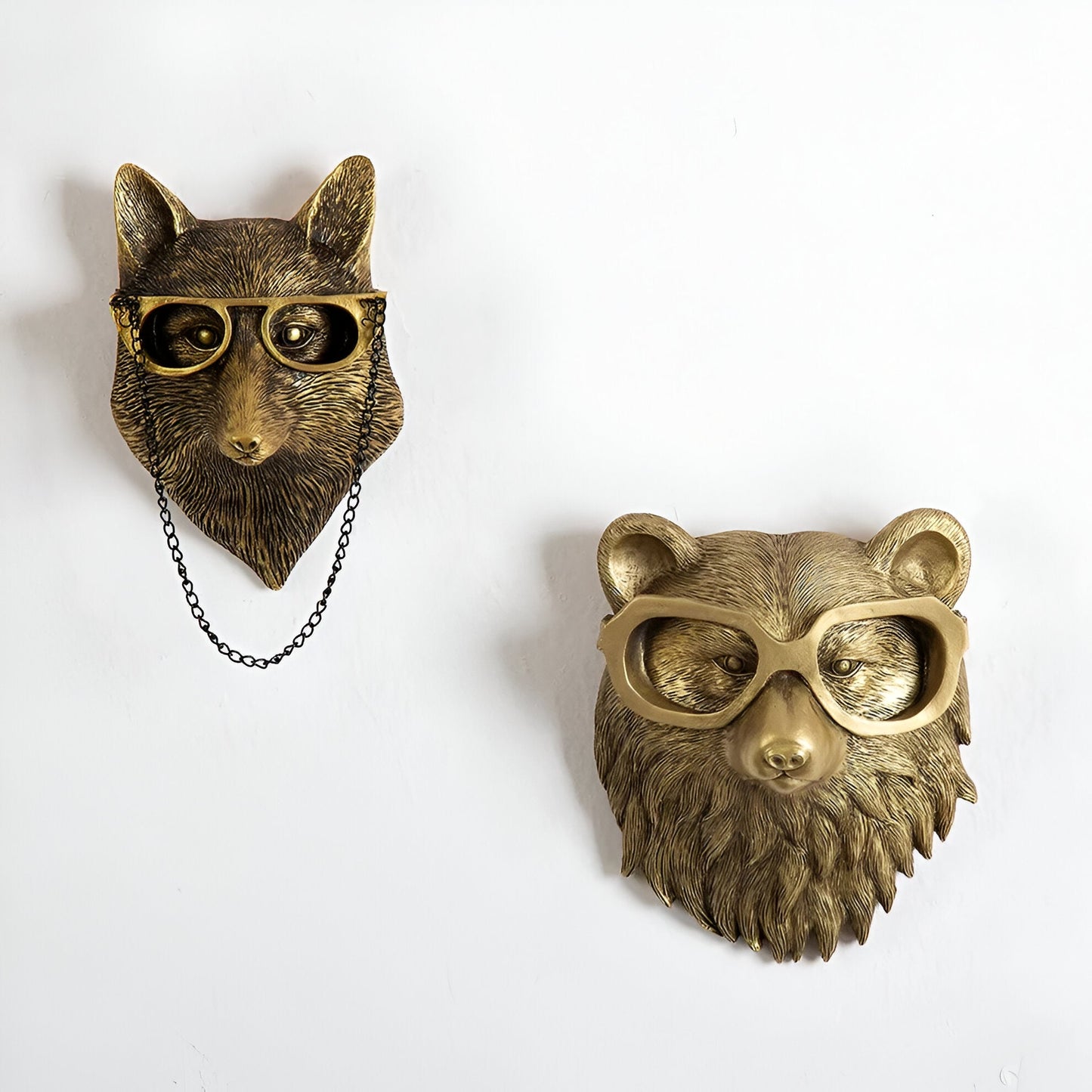 Golden Head - multifunctionele head wandhaak decoratie en wandopslag