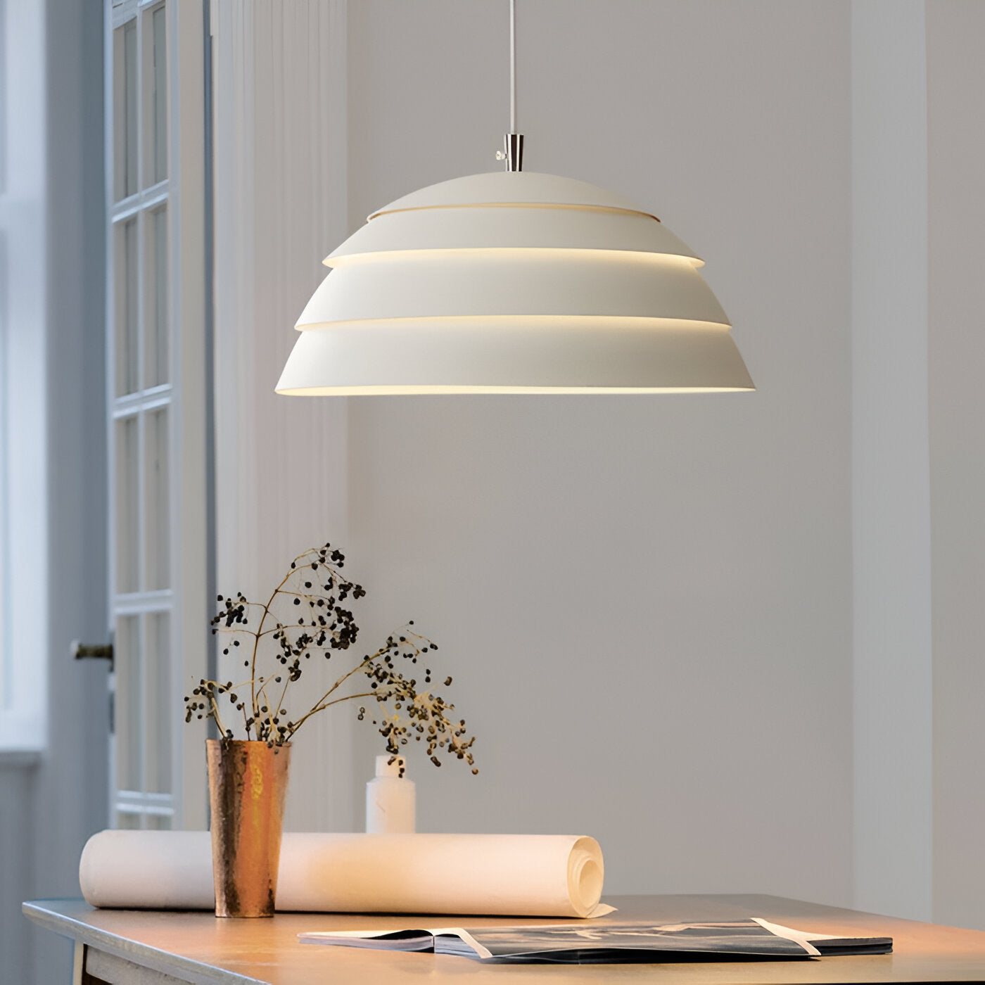 Helle led hanglamp - hiërarchische koepel hanglamp - snoer hanglamp