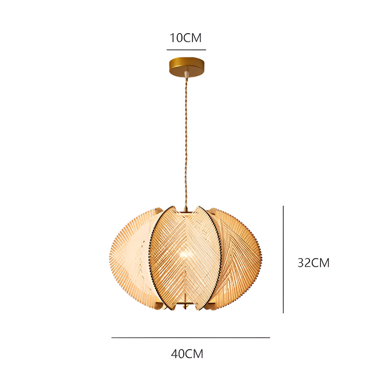 Kirei hanglamp - geometrische hanglamp van henneptouw en hout - wabi sabi verlichting