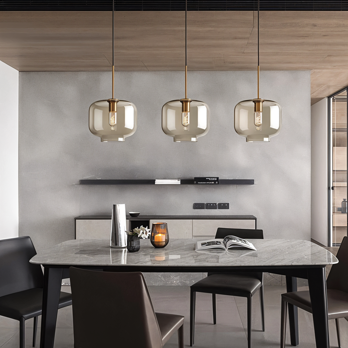 Klare Perle hanglamp - plafondlamp van industrieel loftglas