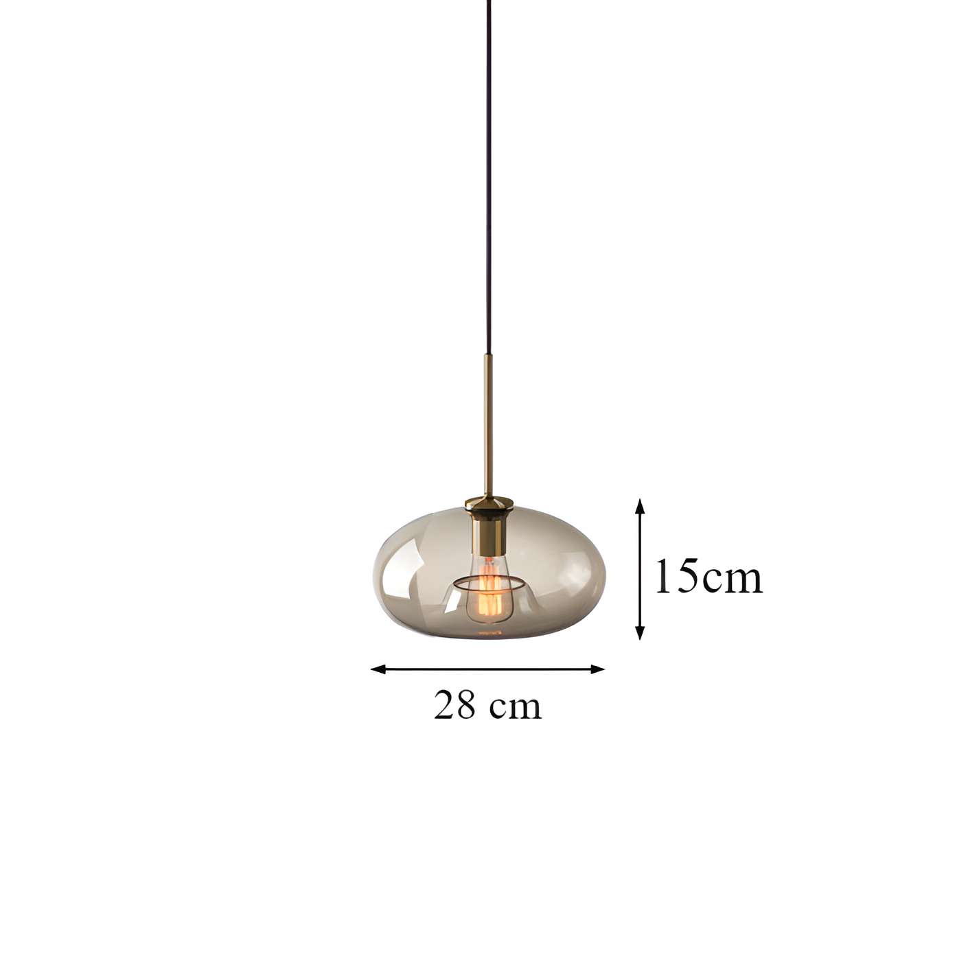 Klare Perle hanglamp - plafondlamp van industrieel loftglas