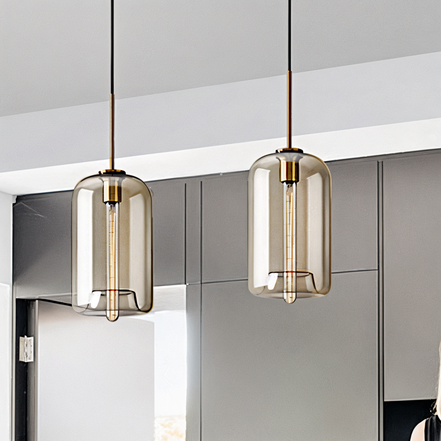 Klare Perle hanglamp - plafondlamp van industrieel loftglas