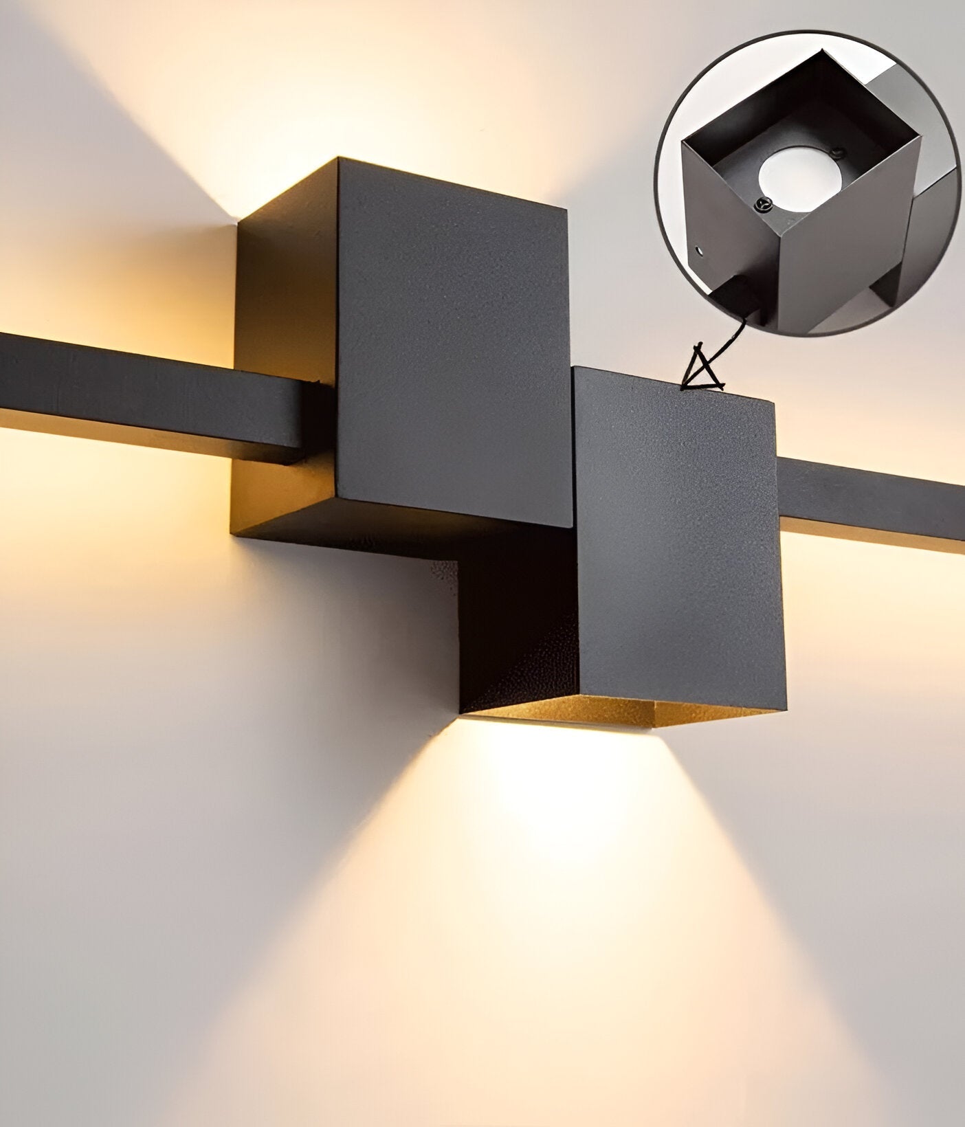 The line wandlamp - minimalistische lange zwarte led wandlamp