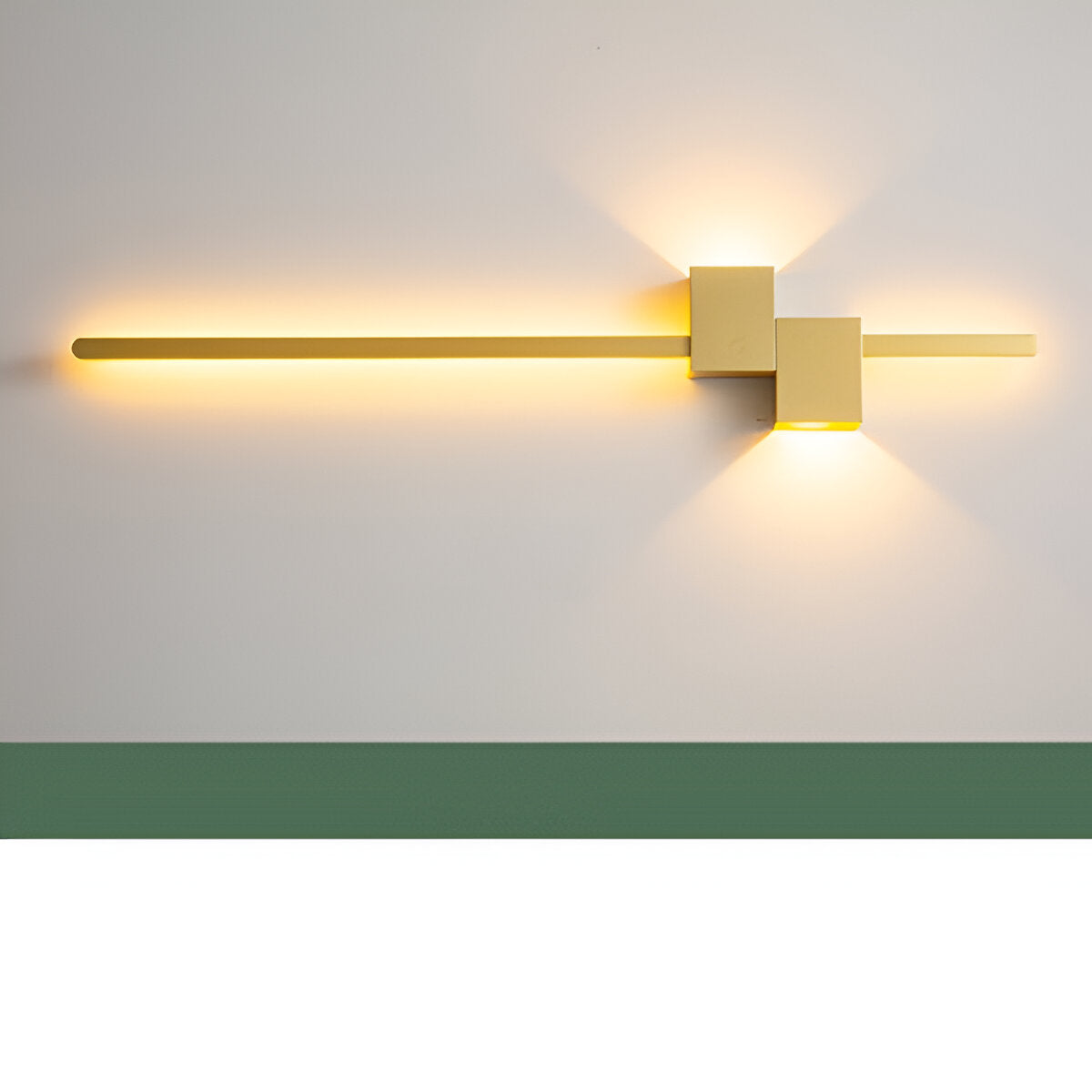 The line wandlamp - minimalistische lange zwarte led wandlamp