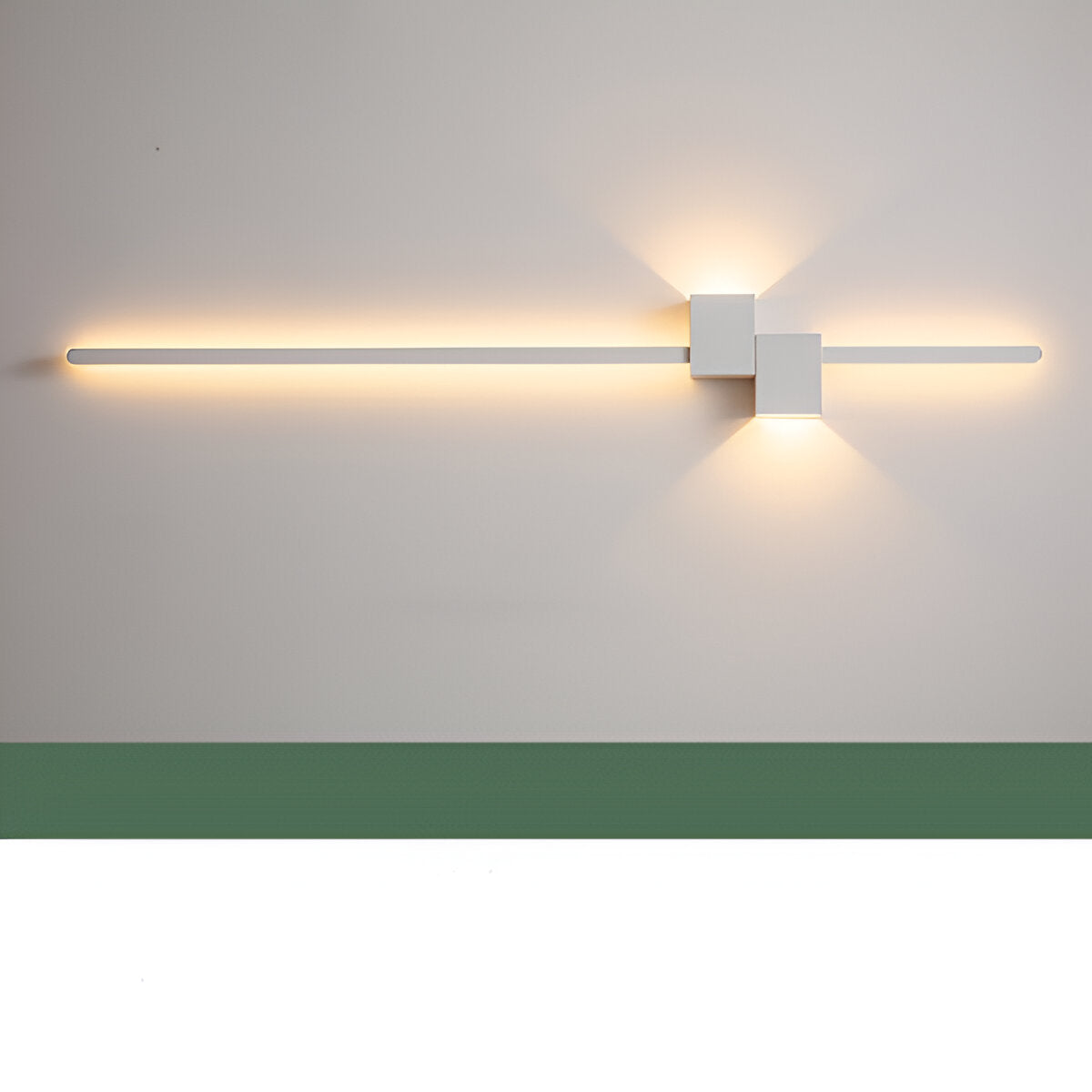 The line wandlamp - minimalistische lange zwarte led wandlamp