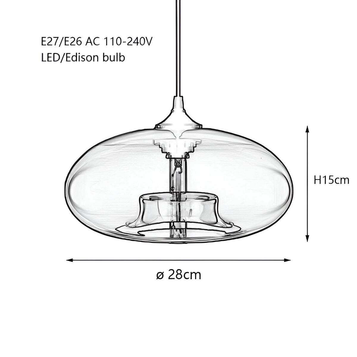 LivelyPop hanglamp - decoratieve vintage glazen hanglampen