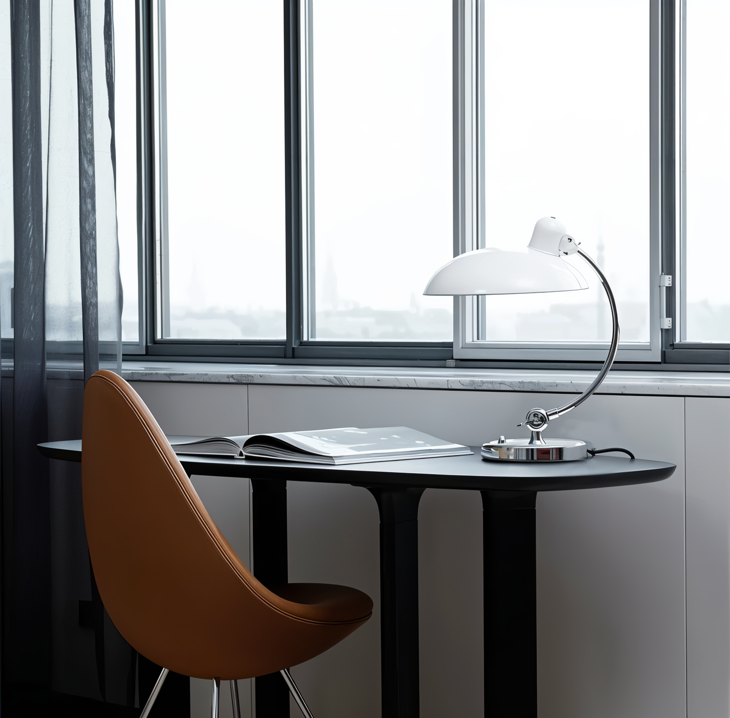 NostaChic tafellamp - verstelbare vintage ijzeren bureaulamp met koepel