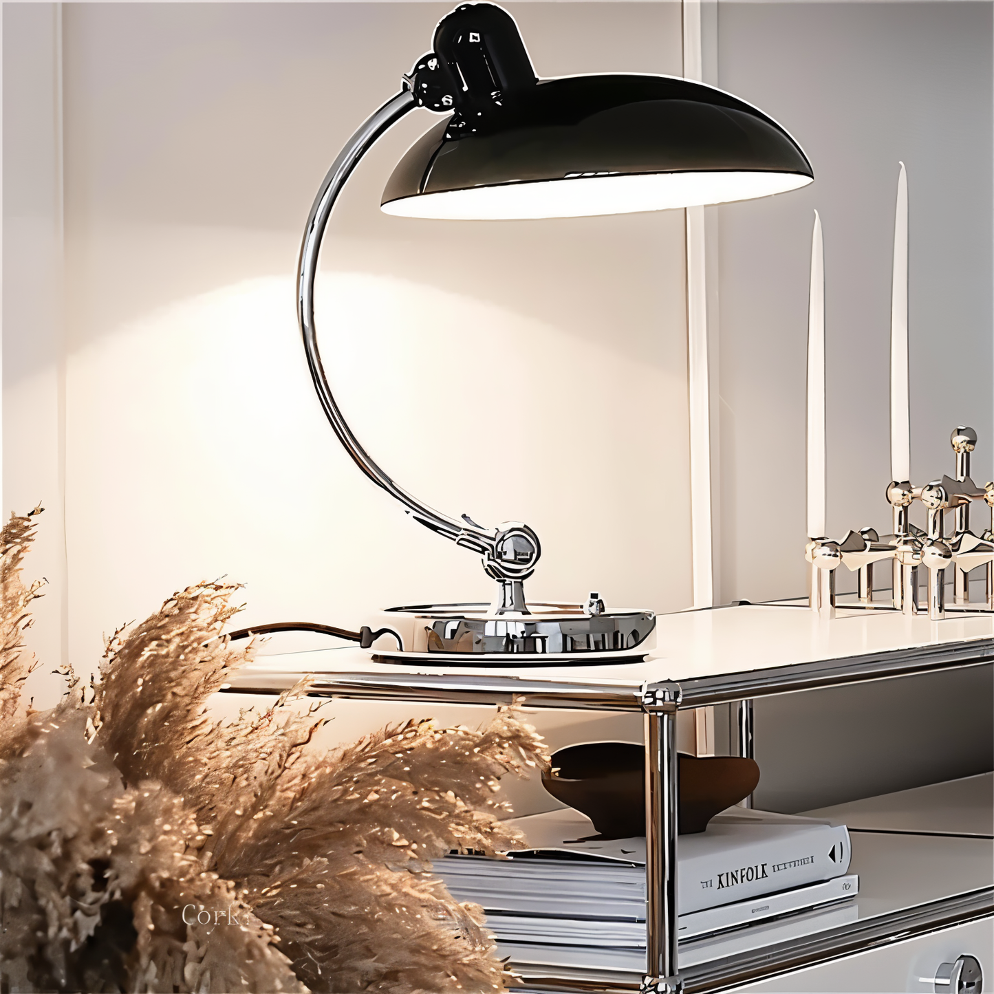 NostaChic tafellamp - verstelbare vintage ijzeren bureaulamp met koepel
