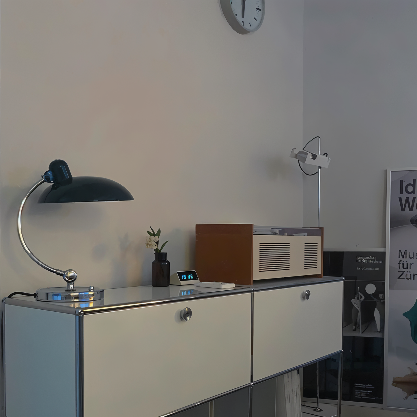 NostaChic tafellamp - verstelbare vintage ijzeren bureaulamp met koepel