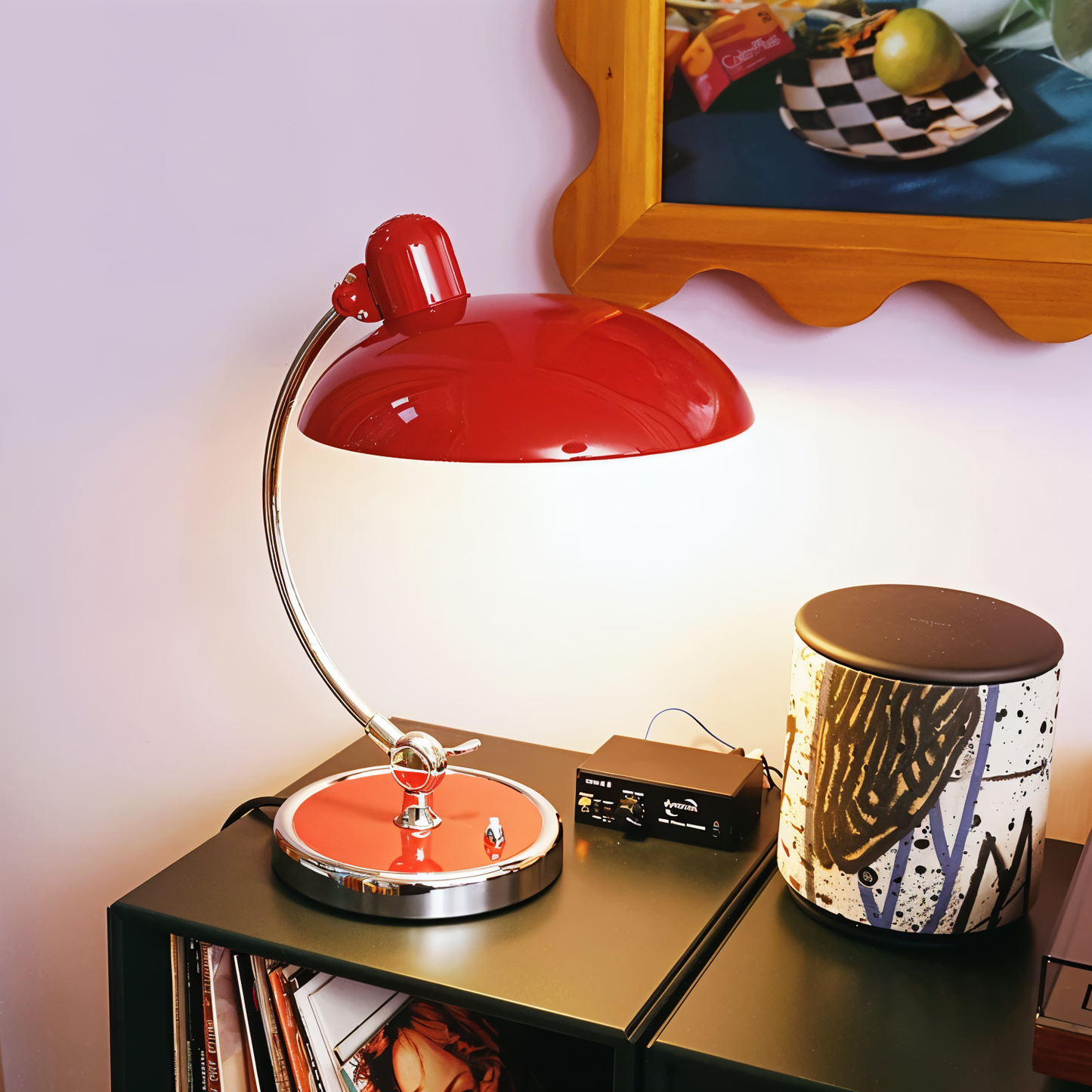 NostaChic tafellamp - verstelbare vintage ijzeren bureaulamp met koepel