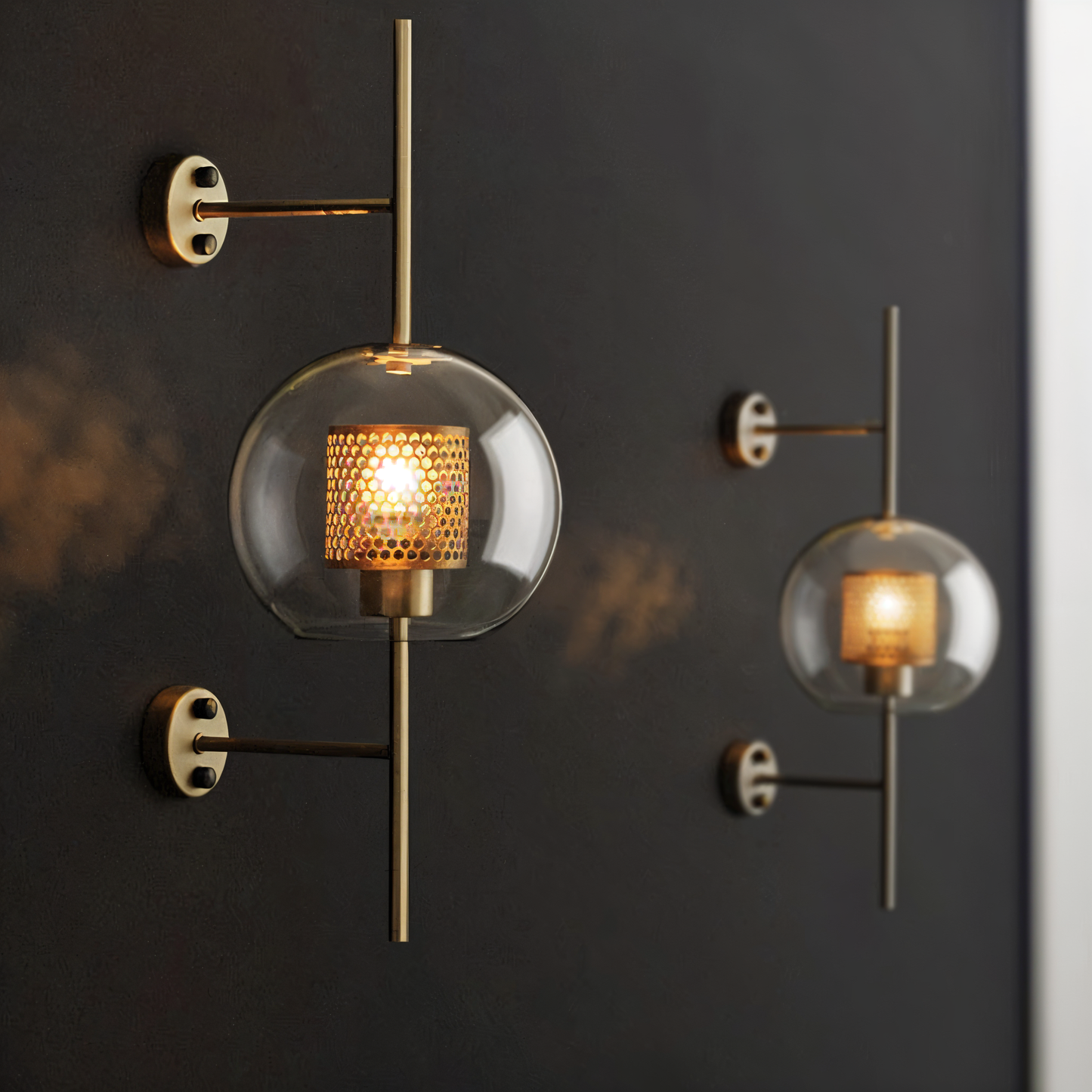 Orbee wandlamp - stijlvolle glazen wandlamp - honingraat wandlamp ontwerp - vintage wandlampen led