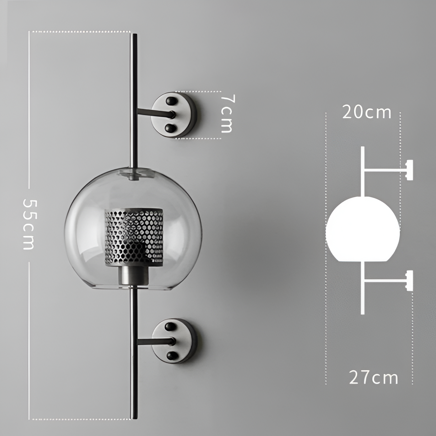 Orbee wandlamp - stijlvolle glazen wandlamp - honingraat wandlamp ontwerp - vintage wandlampen led
