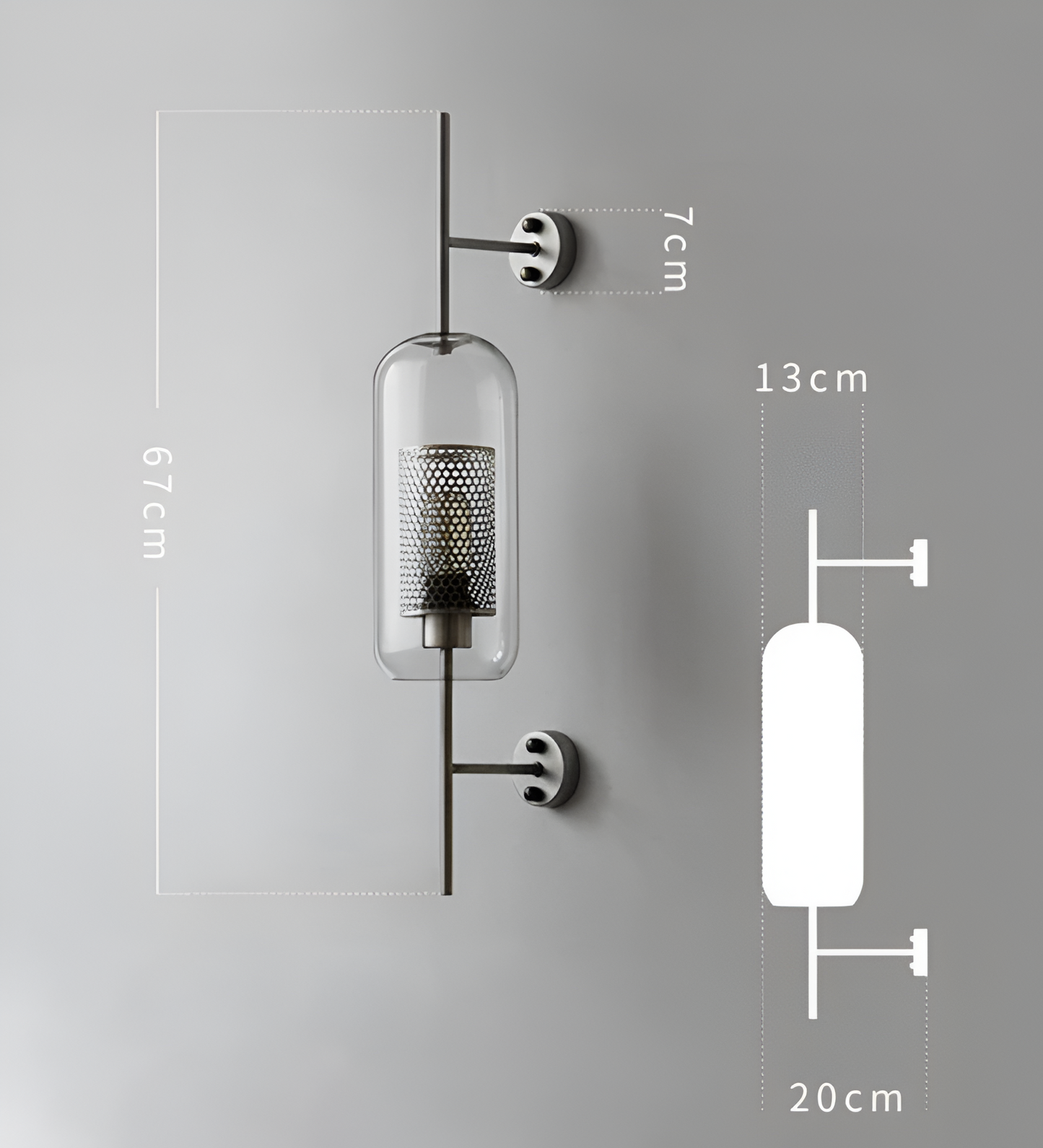 Orbee wandlamp - stijlvolle glazen wandlamp - honingraat wandlamp ontwerp - vintage wandlampen led
