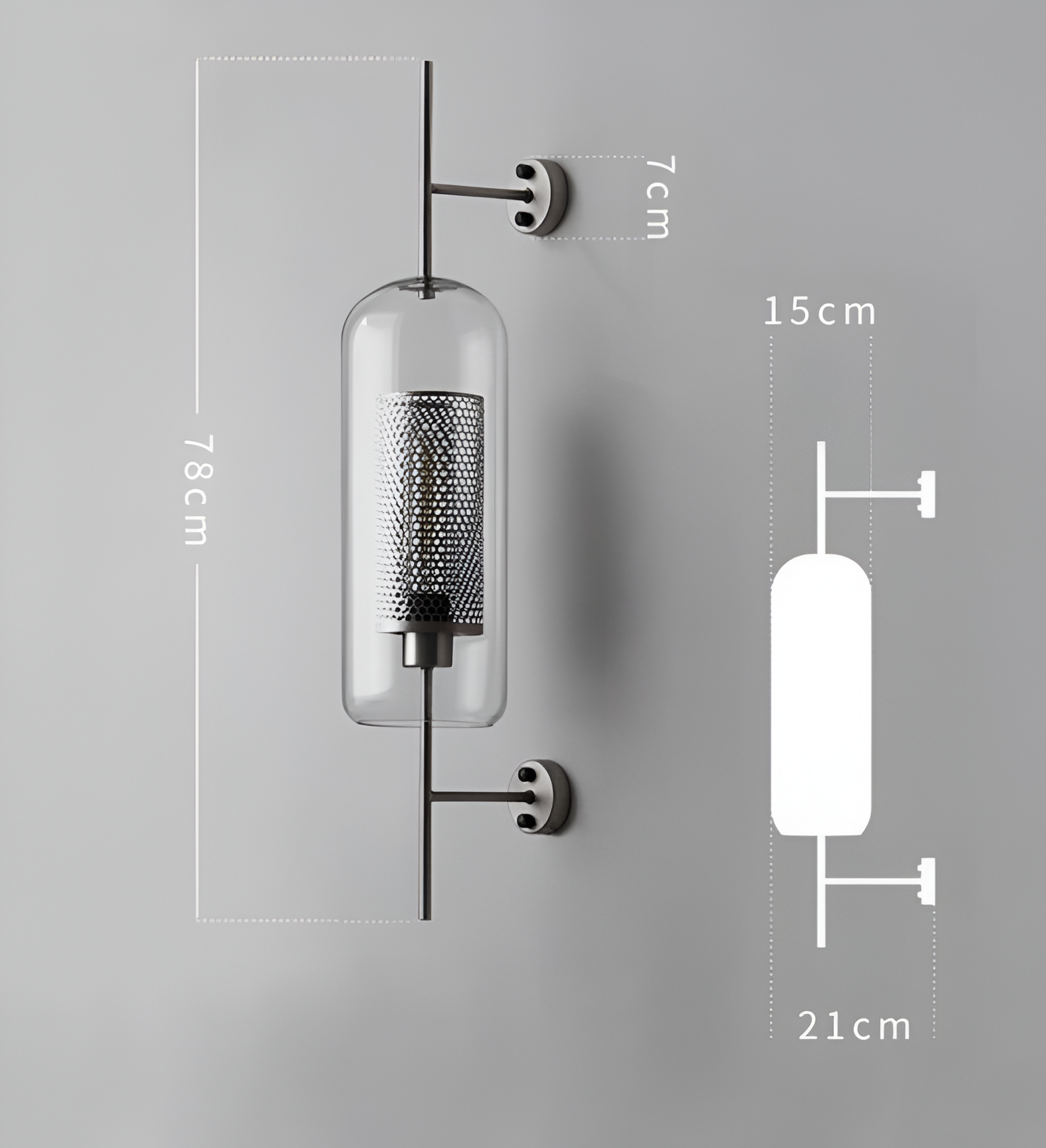 Orbee wandlamp - stijlvolle glazen wandlamp - honingraat wandlamp ontwerp - vintage wandlampen led