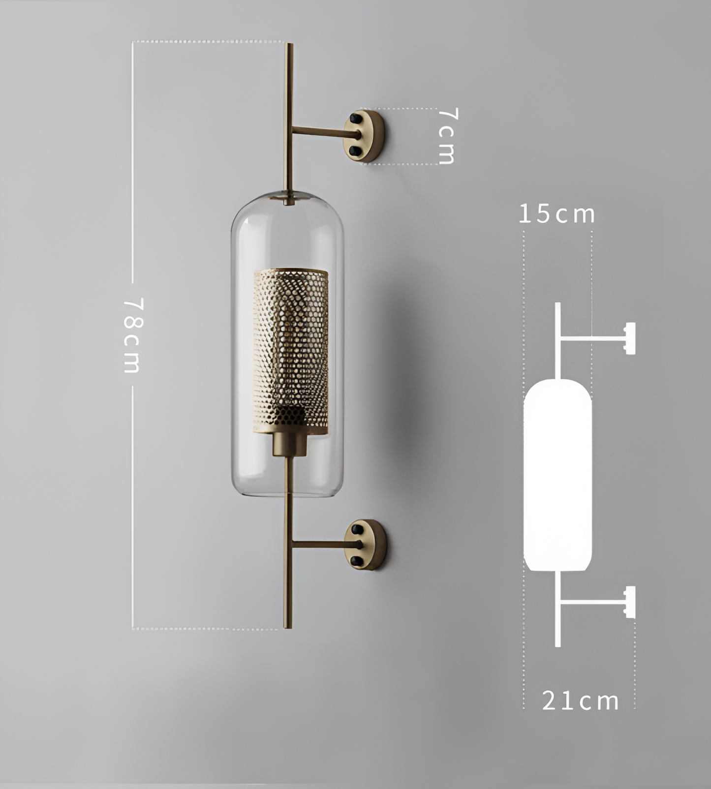 Orbee wandlamp - stijlvolle glazen wandlamp - honingraat wandlamp ontwerp - vintage wandlampen led