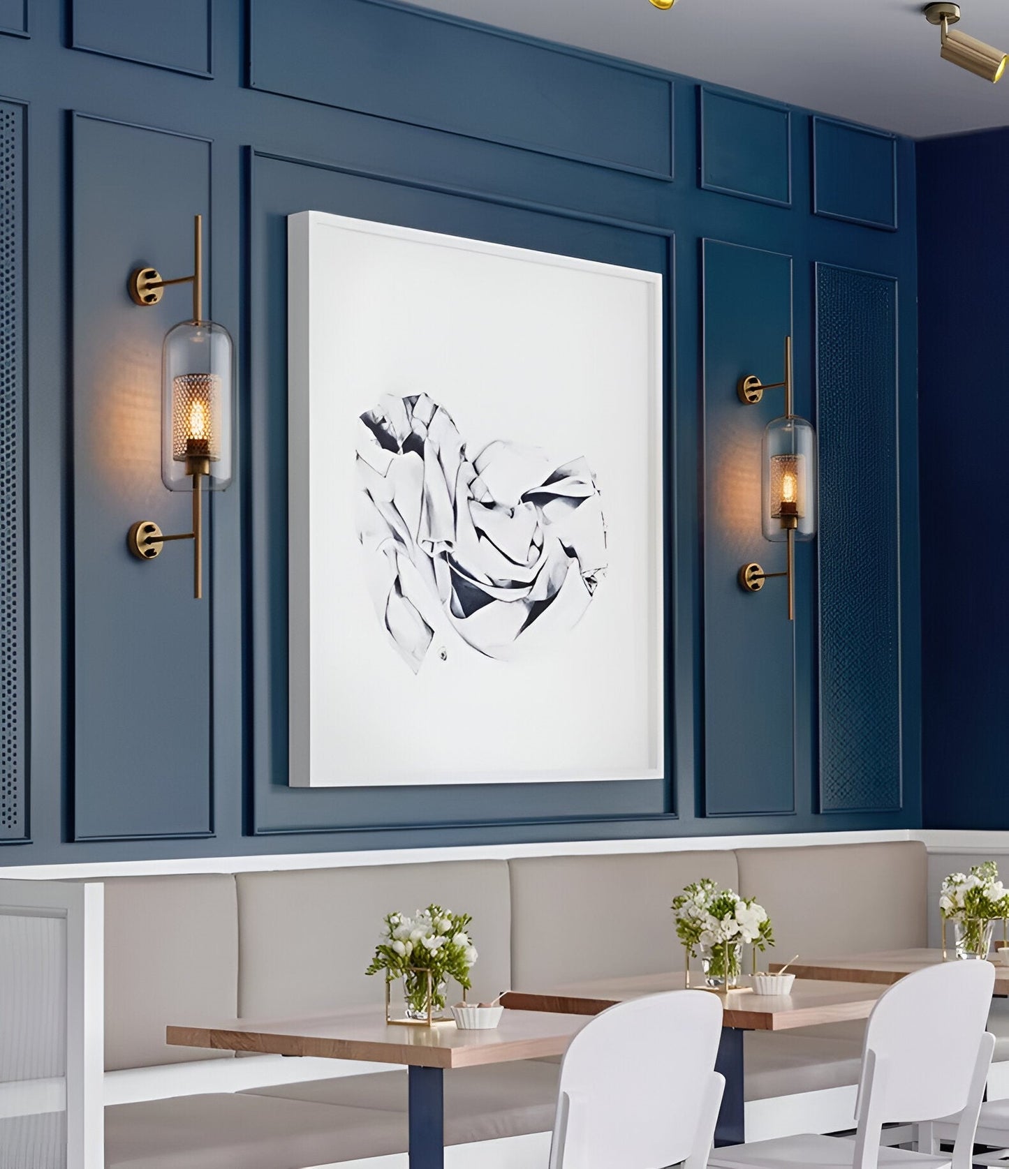 Orbee wandlamp - stijlvolle glazen wandlamp - honingraat wandlamp ontwerp - vintage wandlampen led