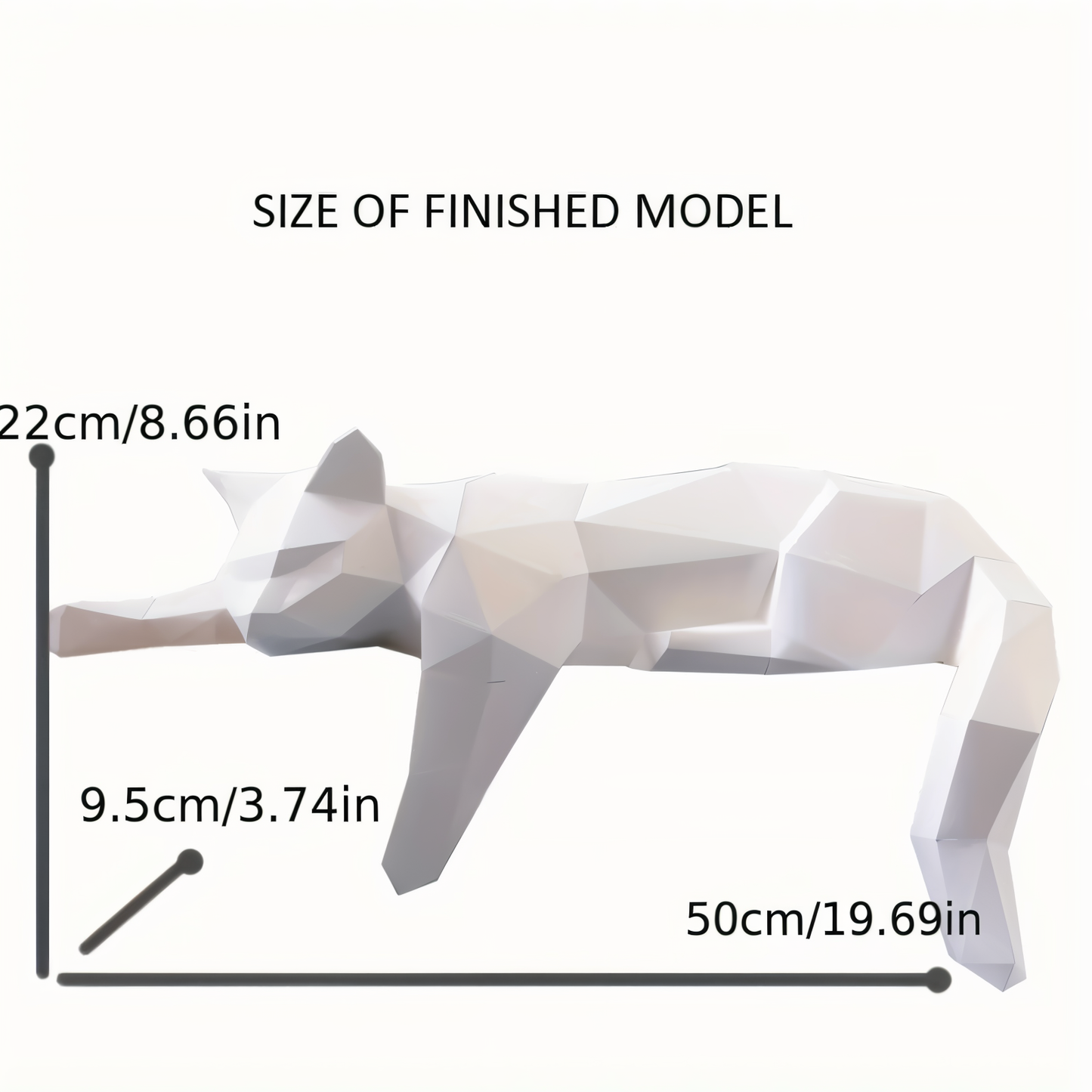 OriPurr - artistieke diy zwart wit 3D slapende origami Kat decoratie