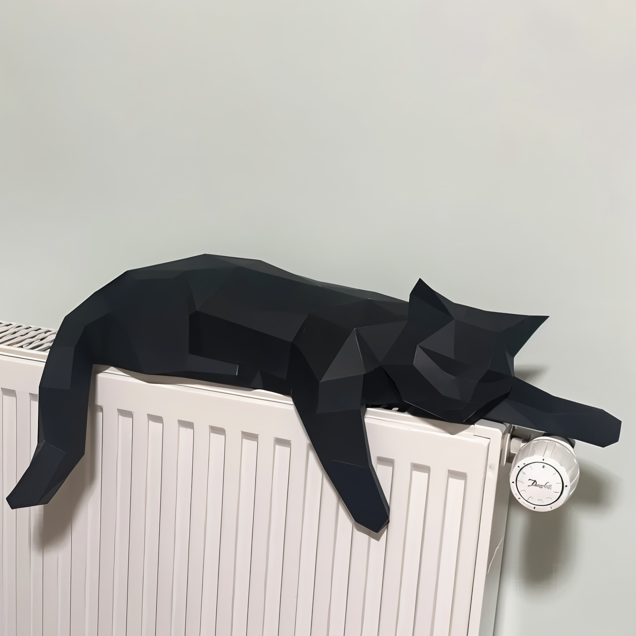 OriPurr - artistieke diy zwart wit 3D slapende origami Kat decoratie